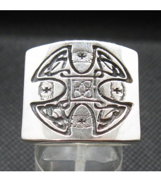 R002011 Sterling Silver Men Ring Celtic Cross Genuine Solid Hallmarked 925 Empress